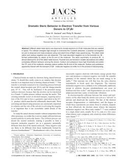 Dramatic Steric Behavior in Electron Transfer from Various Donors