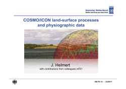 COSMO/ICON land-surface processes and physiographic data J