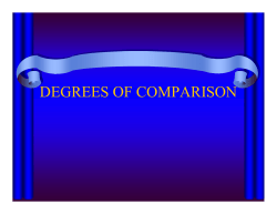 DEGREES OF COMPARISON