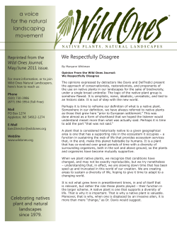 Opinion From the Wild Ones Journal: We Respectfully Disagree