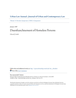 Disenfranchisement of Homeless Persons