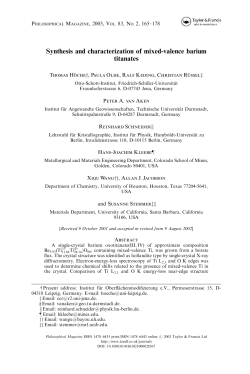 Synthesis and characterization of mixed