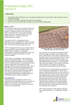 Production Index (PI)