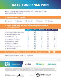 RATE YOUR KNEE PAIN
