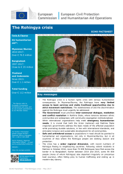 The Rohingya crisis - European Commission
