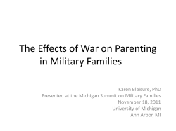 The Effects of War on Parenting in Military Families - M-SPAN