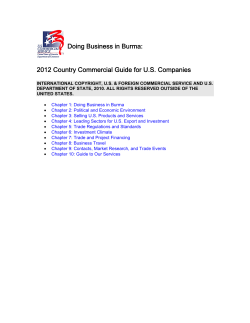 Burma 2012 CCG - California Centers for International Trade