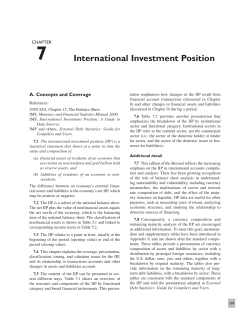 Balance of Payments and International Investment Position