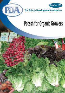 23. Potash for organic growers - Potash Development Association