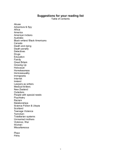 Suggestions for your reading list