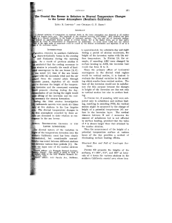 Temperature Changes California) e Coastal Sea Breeze in Relation