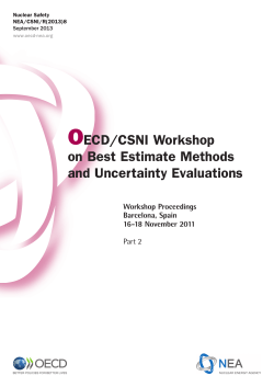 OECD/CSNI Workshop on Best Estimate Methods and Uncertainty