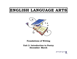 Foundations of Writing Unit 2