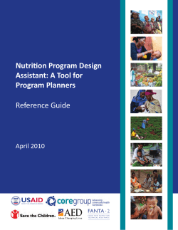 The Nutrition Program Design Reference Guide
