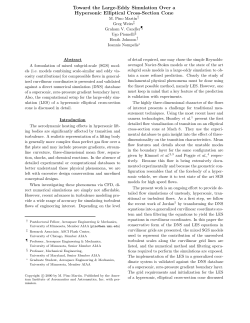 Toward the Large-Eddy Simulation Over a Hypersonic Elliptical