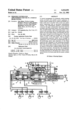 Pressure controlling arrangement for use in a vehicle brake system