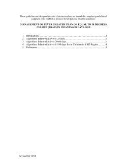 management of fever greater than or equal