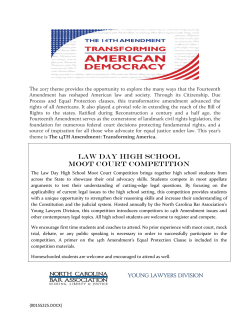 Moot Court Announcement - North Carolina Bar Association