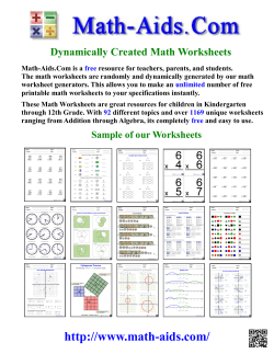 math-aids-flyer - Math