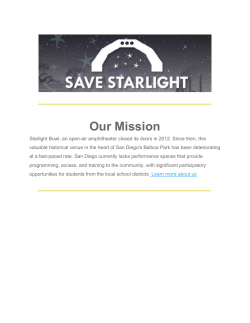 Our Mission - Save Starlight
