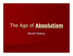The Age of Absolutism