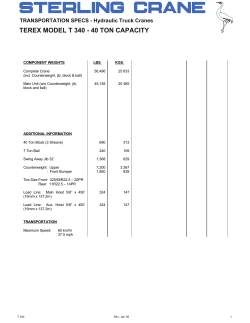 terex model t 340 - 40 ton capacity