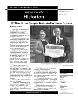 Delaware County Historian - Delaware County Historical Society