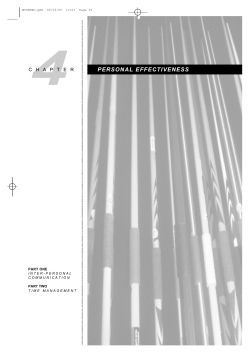 personal effectiveness