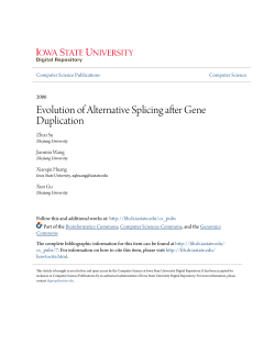 Evolution of Alternative Splicing after Gene Duplication