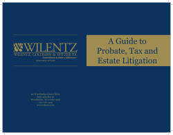 A Guide to Probate, Tax and Estate Litigation