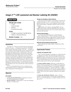 Image-iT LIVE Lysosomal and Nuclear Labeling Kit