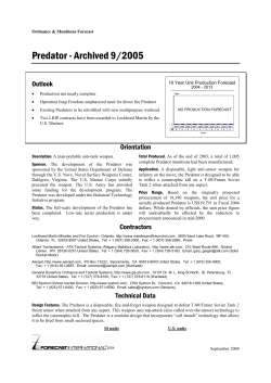 Predator - Forecast International