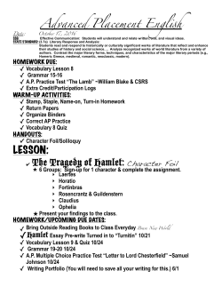 10-17-16 AP Hamlet Foils