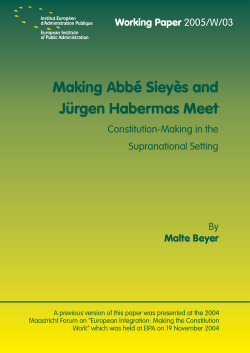 Making Abb&eacute; Siey&egrave;s and J&uuml;rgen Habermas Meet