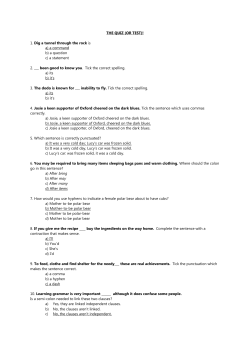 Grammar answers - The John Harrox Primary School