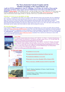 The Thera (Santorini) volcanic eruption and the Absolute