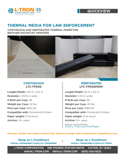 Thermal Paper - L-Tron Corporation