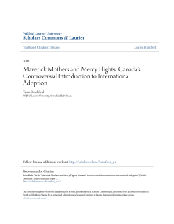 Maverick Mothers and Mercy Flights: Canada&acirc;&bull;Žs Controversial