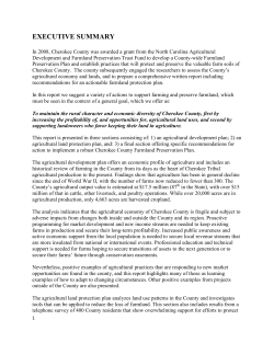 executive summary - Cherokee County, NC
