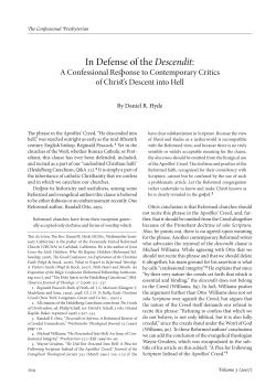 In Defense of the Descendit: A Confessional