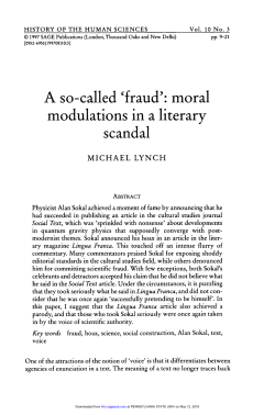 A so-called `fraud`: moral