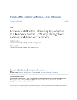 Environmental Factors Influencing Reproduction in a