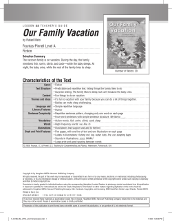 Our Family Vacation - Houghton Mifflin Harcourt