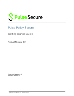 Junos Pulse Policy Secure Getting Started Guide