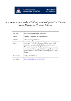 A microstructural study of S-C mylonites of part of the Tanque Verde