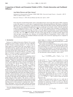 Comparison of Kinetic and Dynamical Models of DNA&minus; Protein
