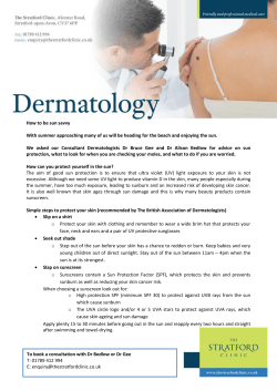 Sun awareness and mole checks advice leaflet