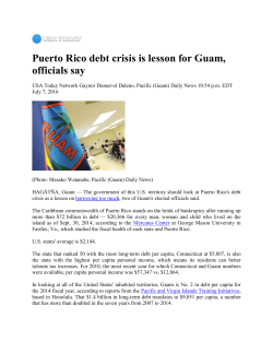Puerto Rico debt crisis is lesson for Guam, officials say