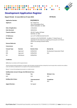 Development Application Register