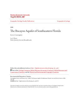 The Biscayne Aquifer of Southeastern Florida - TopSCHOLAR